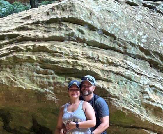 Derek & Keli - Hiking Hocking Hills