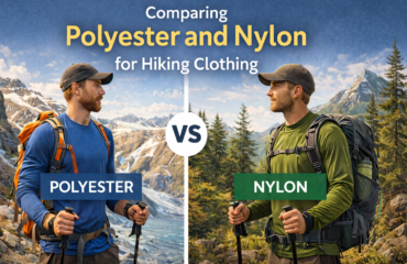 Comparing polyester and nylon for hiking clothing