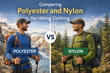 Comparing polyester and nylon for hiking clothing