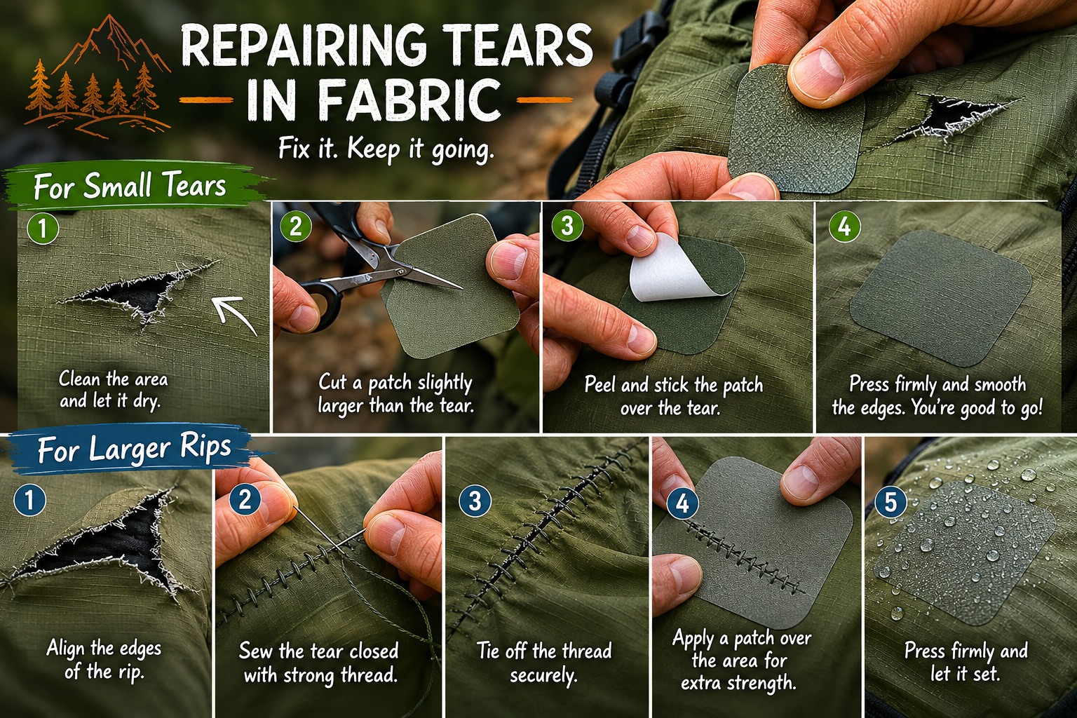 Repairing Tent Tears
